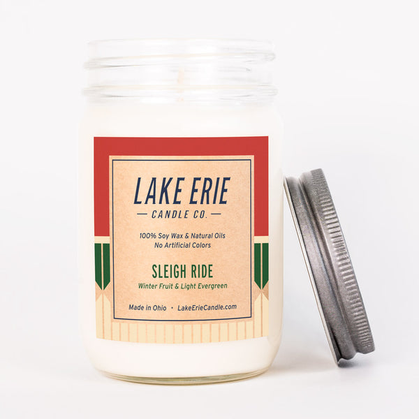 Sleigh Ride Candle 12oz Jar Lake Erie Candle Company