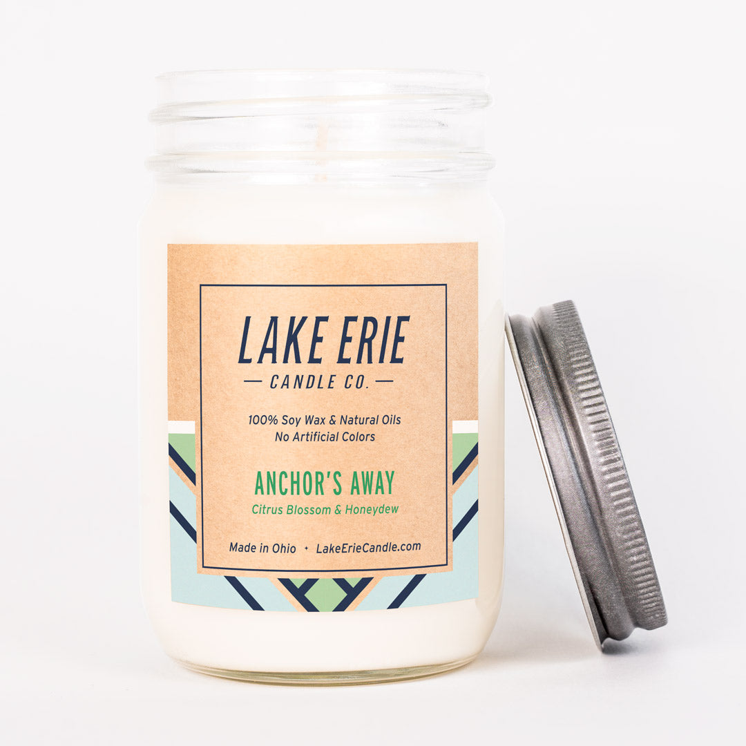 Anchors Away Candle 12oz Jar Lake Erie Candle Company